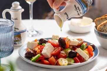 salad, greek salad, feta