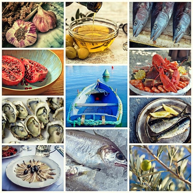 collage, fish, seafood